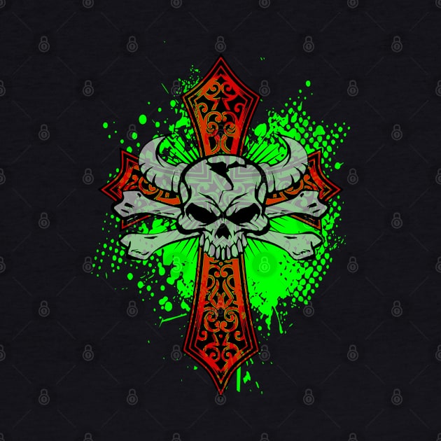 Crossbones Cross by Lifeline/BoneheadZ Apparel